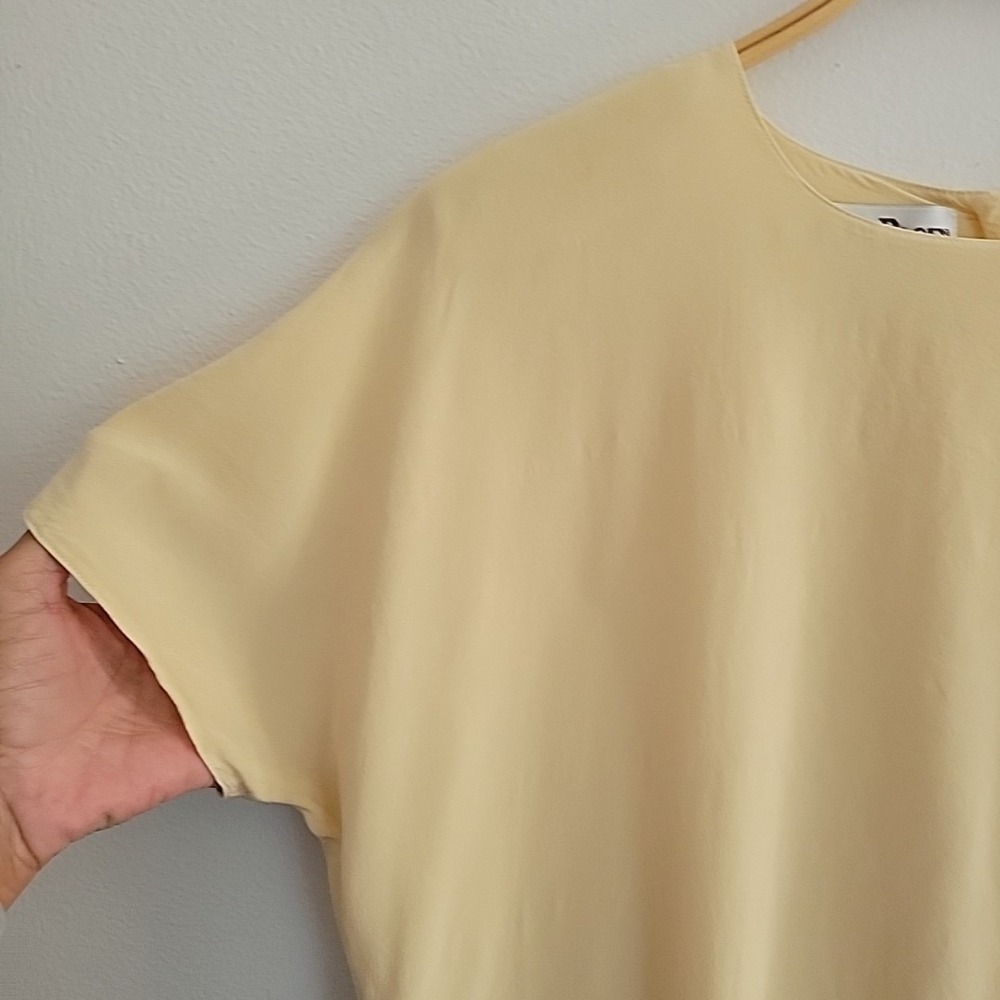 Vintage Barrie Pace Silk Blouse 12 Ivory Dolman Sleeve Elevated Chic Minimalist - Picture 3 of 10